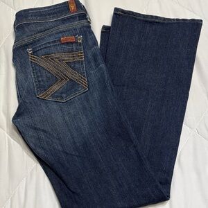 7 For All Mankind Women's Dark Blue Boot Cut Jeans